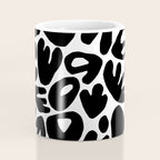 Abstract black and white organic nature art pattern Coffee Mug Gallery Image 4
