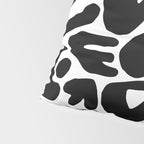 Abstract black and white organic nature art pattern Pillow Sham Gallery Image 4