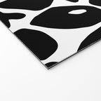 Abstract black and white organic nature art pattern Welcome Mat Gallery Image 2