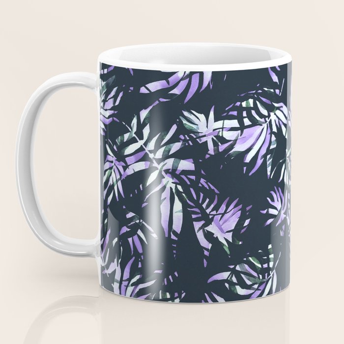 Dark abstract tropical leaves D1 Coffee Mug Gallery Image 3