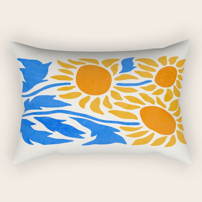 FOLIAGE 002: Sunflower | Flower Market Rectangular Pillow Gallery Image 1