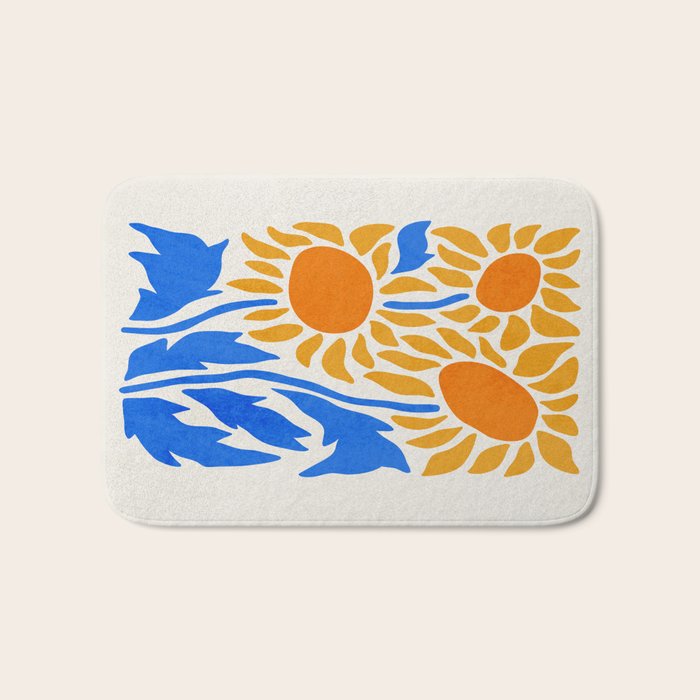 FOLIAGE 002: Sunflower | Flower Market Bath Mat Gallery Image 1