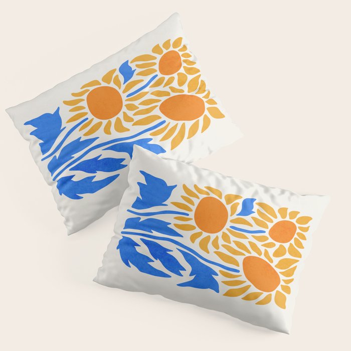 FOLIAGE 002: Sunflower | Flower Market Pillow Sham Gallery Image 3
