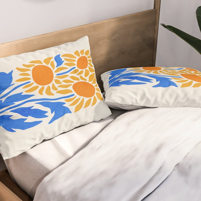 FOLIAGE 002: Sunflower | Flower Market Pillow Sham Gallery Image 2