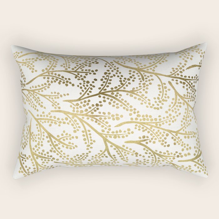 Gold Branches Rectangular Pillow Gallery Image 1
