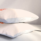 This is Where the Fun Stuff Happens typography print in peach and red Pillow Sham Gallery Image 3