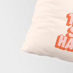 This is Where the Fun Stuff Happens typography print in peach and red Pillow Sham Gallery Image 4