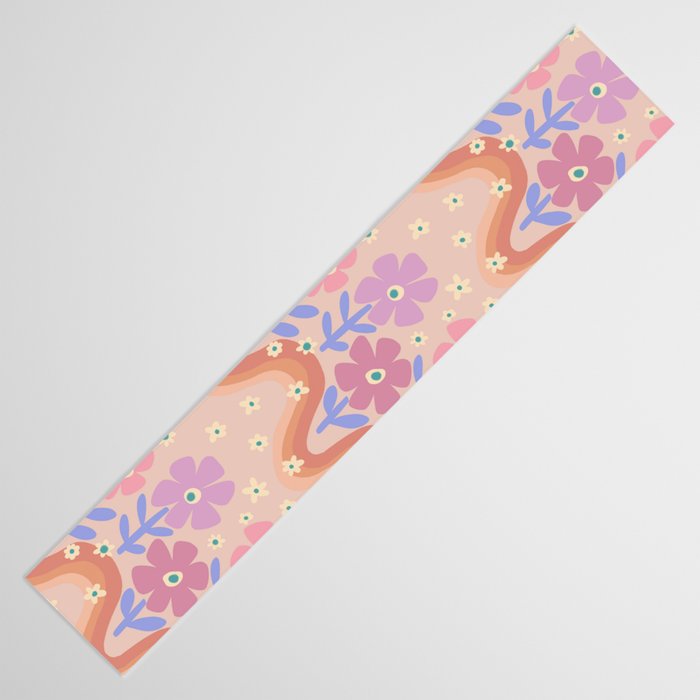70s Retro Floral vibe Table Runner Gallery Image 3