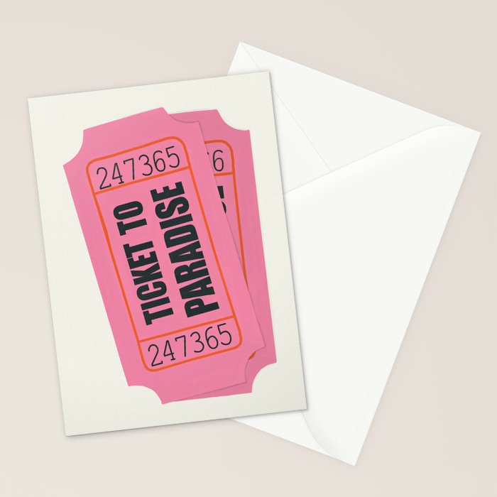 Two Tickets To Paradise Stationery Card Gallery Image 2