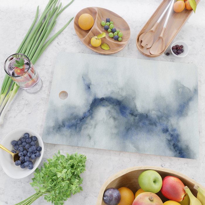 Indigo Abstract Painting | No.3 Cutting Board Gallery Image 2