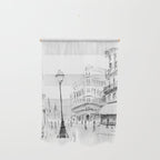 Sketch of a Street in Paris Wall Hanging Gallery Image 1