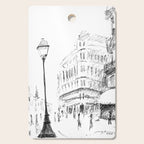 Sketch of a Street in Paris Cutting Board Gallery Image 1