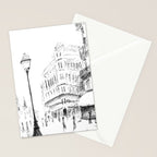 Sketch of a Street in Paris Stationery Card Gallery Image 2