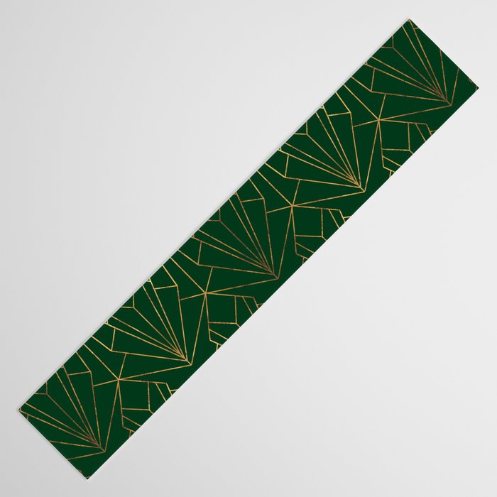 Art Deco in Emerald Green - Large Scale Table Runner Gallery Image 3