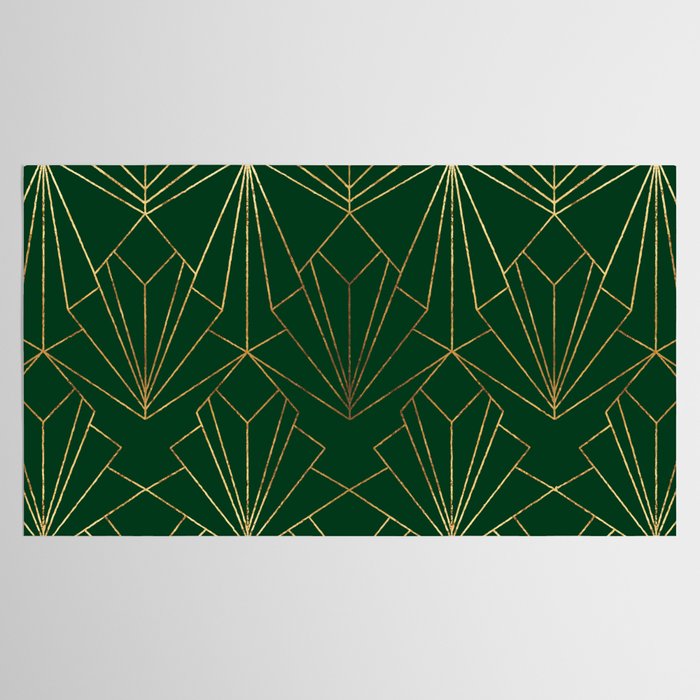 Art Deco in Emerald Green - Large Scale Tablecloth Gallery Image 2