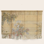 Japanese Edo Period Six-Panel Gold Leaf Screen - Spring and Autumn Flowers Wall Hanging Gallery Image 2
