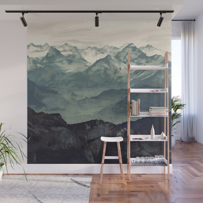 Mountain Fog Wall Mural Gallery Image 1