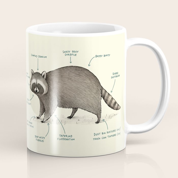Anatomy of a Raccoon Coffee Mug Gallery Image 1