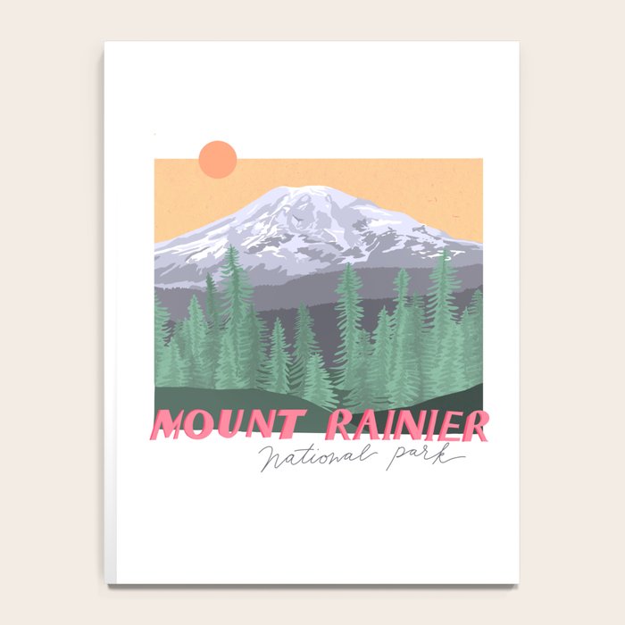 Mount Rainier National Park, Vintage Style Notebook Gallery Image 4