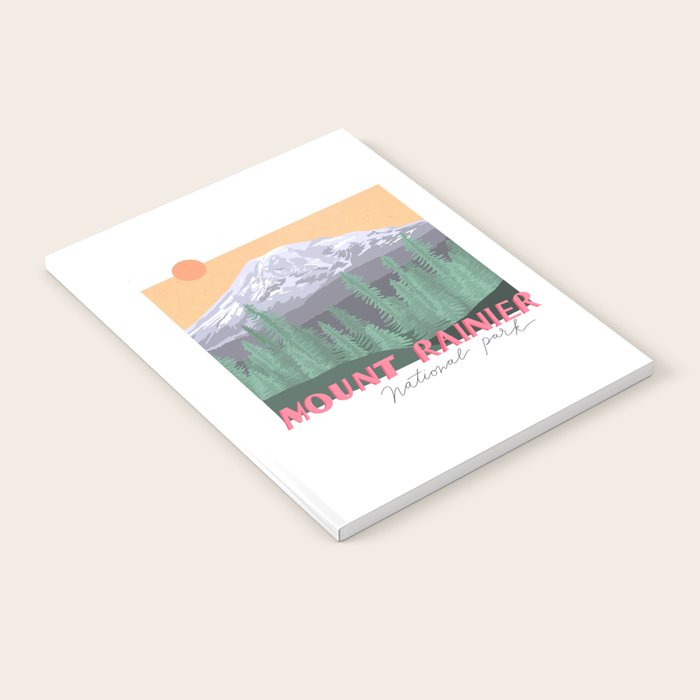 Mount Rainier National Park, Vintage Style Notebook Gallery Image 2