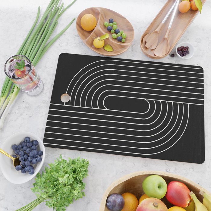 Oval Lines Abstract XIII Cutting Board Gallery Image 2