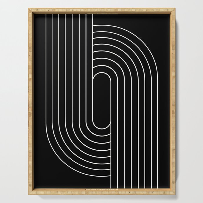 Oval Lines Abstract XIII Serving Tray Gallery Image 1