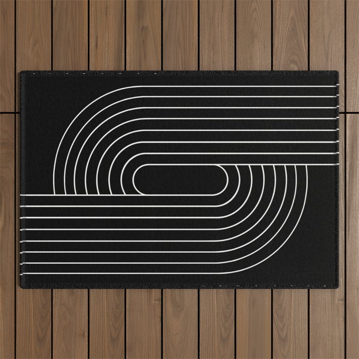 Oval Lines Abstract XIII Outdoor Rug Gallery Image 1