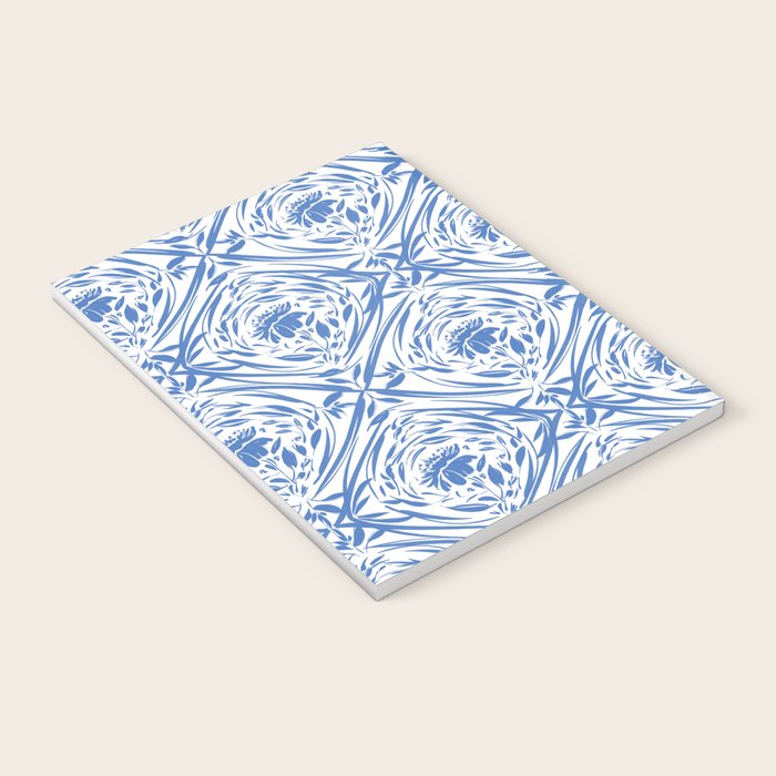 Floral pleasure pattern BW Notebook Gallery Image 3