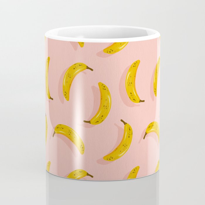 Banana Pattern - Blush Coffee Mug Gallery Image 4