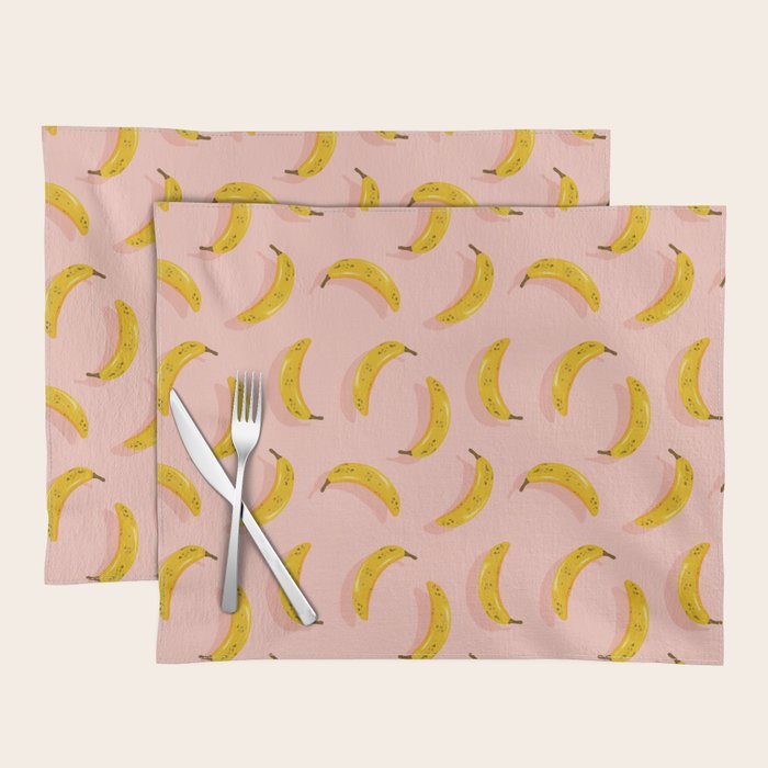 Banana Pattern - Blush Placemat Gallery Image 1