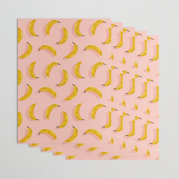 Banana Pattern - Blush Wrapping Paper Gallery Image 3