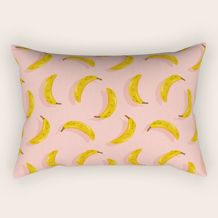 Banana Pattern - Blush Rectangular Pillow Gallery Image 2
