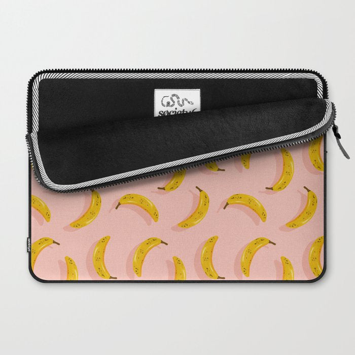 Banana Pattern - Blush Laptop Sleeve Gallery Image 2