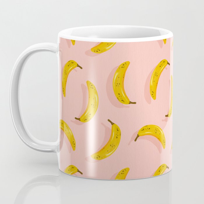 Banana Pattern - Blush Coffee Mug Gallery Image 3