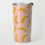 Banana Pattern - Blush Travel Mug Gallery Image 2