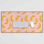 Banana Pattern - Blush Desk Mat Gallery Image 1