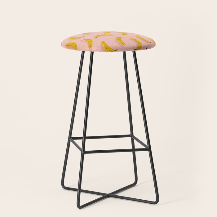 Banana Pattern - Blush Stool Gallery Image 1