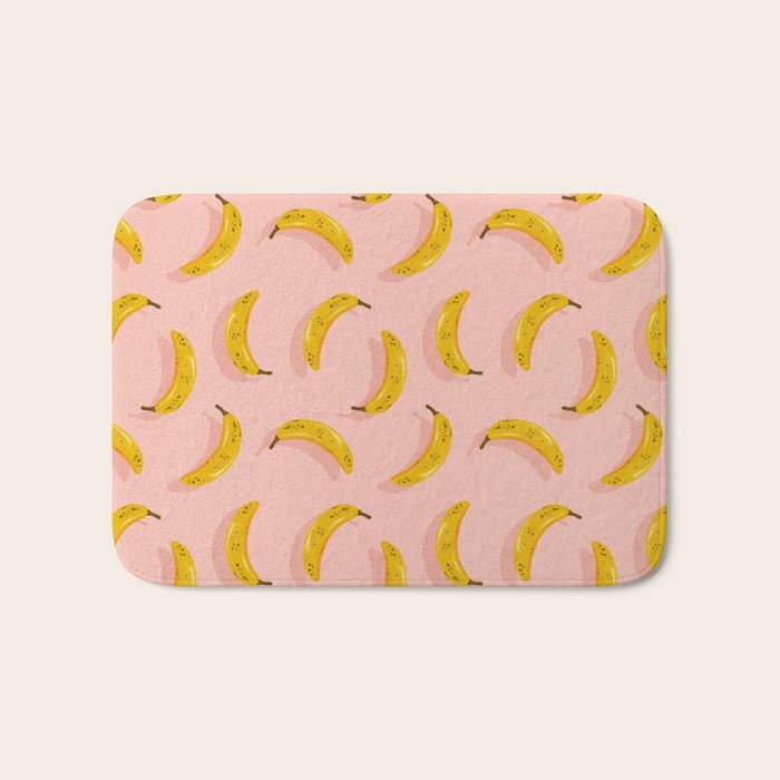 Banana Pattern - Blush Bath Mat Gallery Image 1