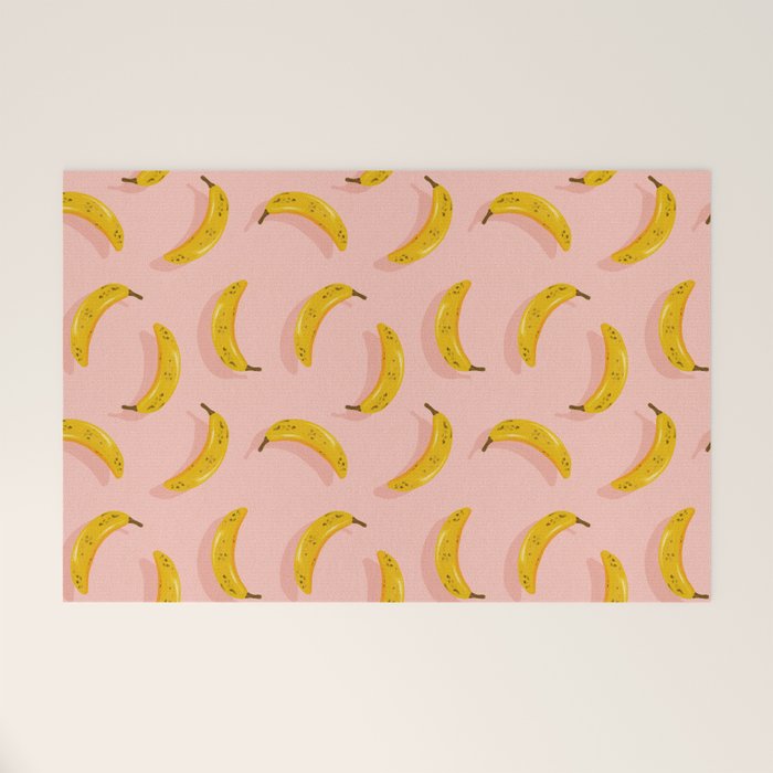 Banana Pattern - Blush Welcome Mat Gallery Image 1