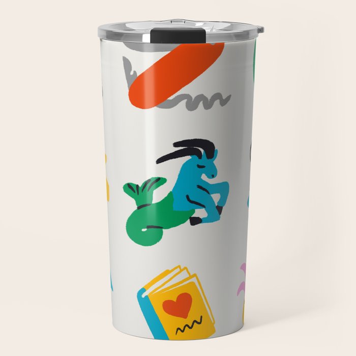 Capricorn Emoji Travel Mug Gallery Image 1