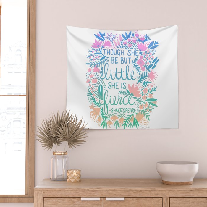Little & Fierce - Lavender Mint OmbrÃ© Wall Tapestry Gallery Image 2