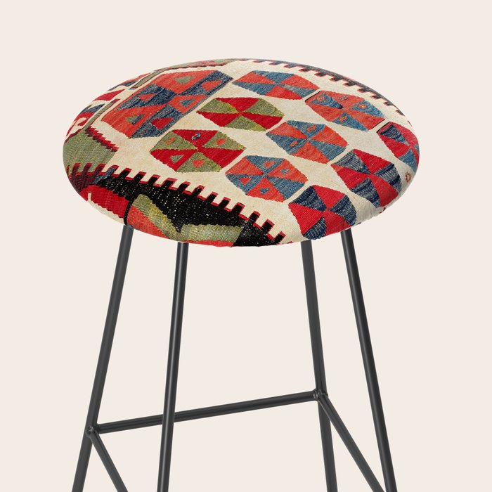 Ankara Central Anatolian Niche Kilim Print Stool Gallery Image 2