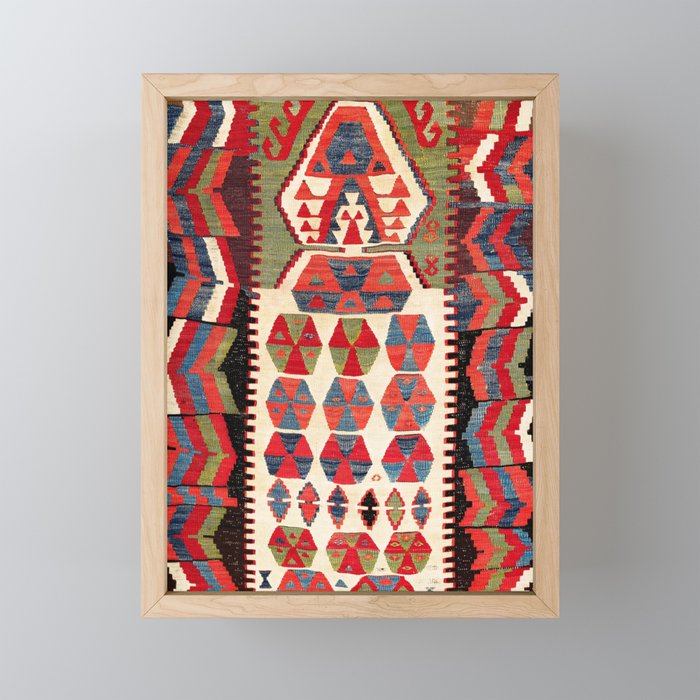 Ankara Central Anatolian Niche Kilim Print Mini Art Print Gallery Image 1
