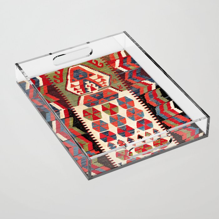 Ankara Central Anatolian Niche Kilim Print Acrylic Tray Gallery Image 1
