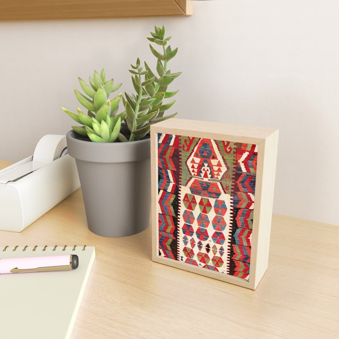 Ankara Central Anatolian Niche Kilim Print Mini Art Print Gallery Image 2