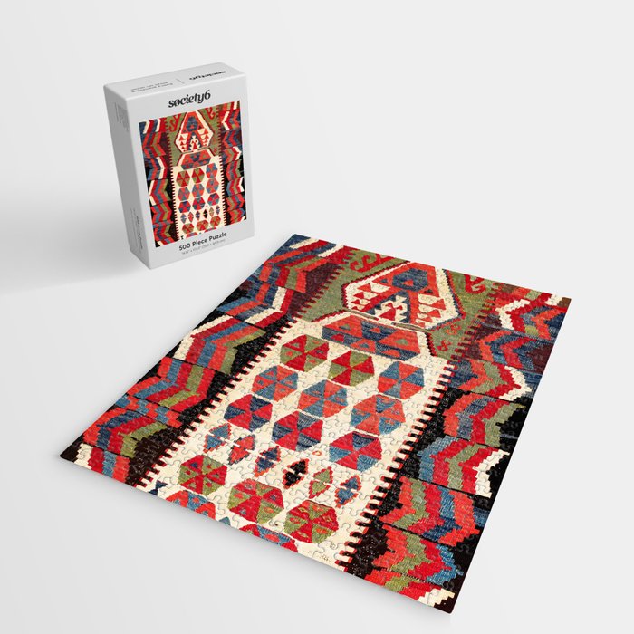 Ankara Central Anatolian Niche Kilim Print Jigsaw Puzzle Gallery Image 2