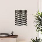 Vrittam Modern Minimalist Geometric Pattern in Black and Almond Cream Poster Gallery Image 2