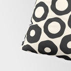 Vrittam Modern Minimalist Geometric Pattern in Black and Almond Cream Pillow Sham Gallery Image 4