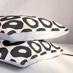 Vrittam Modern Minimalist Geometric Pattern in Black and Almond Cream Pillow Sham Gallery Image 3