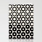 Vrittam Modern Minimalist Geometric Pattern in Black and Almond Cream Stationery Card Gallery Image 2